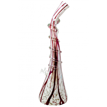 19" Melted Cone Twist Grip Soft Glass Large - Glass On Glass [JHSGG0047]
